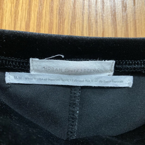 Women’s black velvet, stretch, body con, off the shoulder mini dress. - Picture 2 of 3